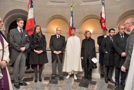 Image du Maroc Professionnelle de  SAR le Prince Héritier Moulay El Hassan représente Sa Majesté le Roi Mohammed VI aux obsèques du Comte de Paris, Henri d'Orléans, le 2 Février 2019 (Photo/ SPPR) via Jalilbounhar.com 